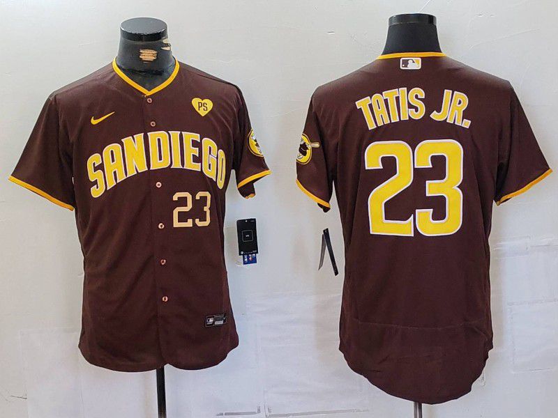 Men San Diego Padres #23 Tatis JR Brown Elite 2024 Nike MLB Jersey style 2->san diego padres->MLB Jersey